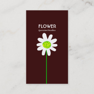 Carte De Visite Fleur longue tige - Brown foncé