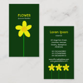 Carte De Visite Fleur longue tige II - Dk Green (Devant / Derrière)