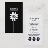 Carte De Visite Fleur longue tige VI - Côtés alternatifs (Devant / Derrière)