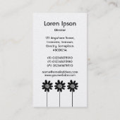 Carte De Visite Fleur longue tige VI - Côtés alternatifs (Dos)