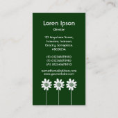 Carte De Visite Fleur longue tige VI - Dk Green (Dos)