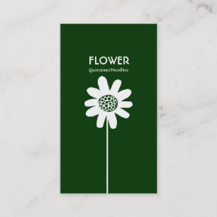 Carte De Visite Fleur longue tige VI - Dk Green