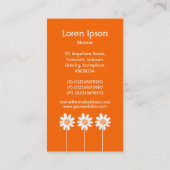 Carte De Visite Fleur longue tige VI - Orange (Dos)