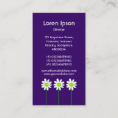 Carte De Visite Fleur longue tige - Violet profond (Dos)