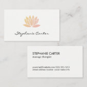 Carte De Visite Fleur Lotus (Devant / Derrière)