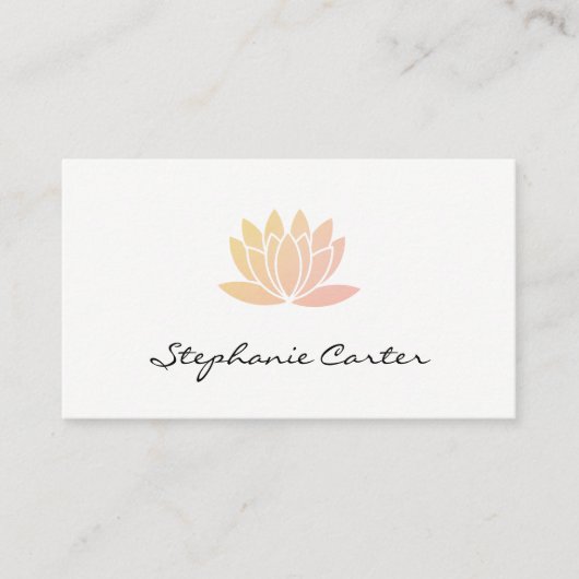 Carte De Visite Fleur Lotus (Devant)