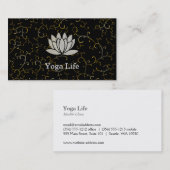 Carte De Visite Fleur Lotus (Devant / Derrière)