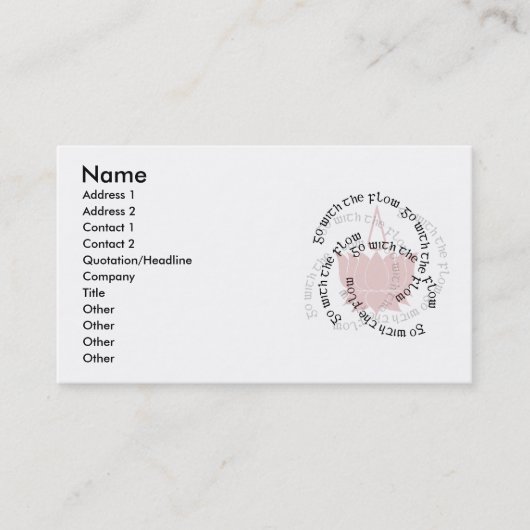 Carte De Visite Fleur Lotus (Devant)