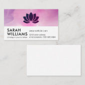 Carte De Visite Fleur Lotus | Aquarelle (Devant / Derrière)