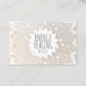 Carte De Visite Fleur Lotus Artistique Mandala Holistic Healer (Devant)