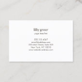 Carte De Visite Fleur Lotus Artistique Mandala Holistic Healer (Dos)