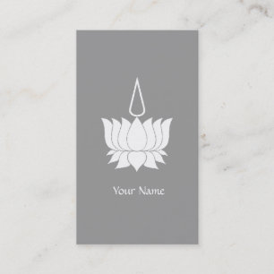 Carte De Visite Fleur Lotus blanche