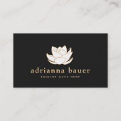 Carte De Visite Fleur Lotus blanche (Devant)