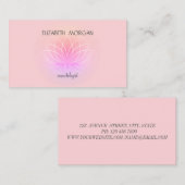 Carte De Visite Fleur Lotus Élégante Moderne (Devant / Derrière)