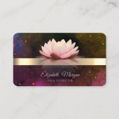 Carte De Visite Fleur Lotus en bande d'or (Devant)
