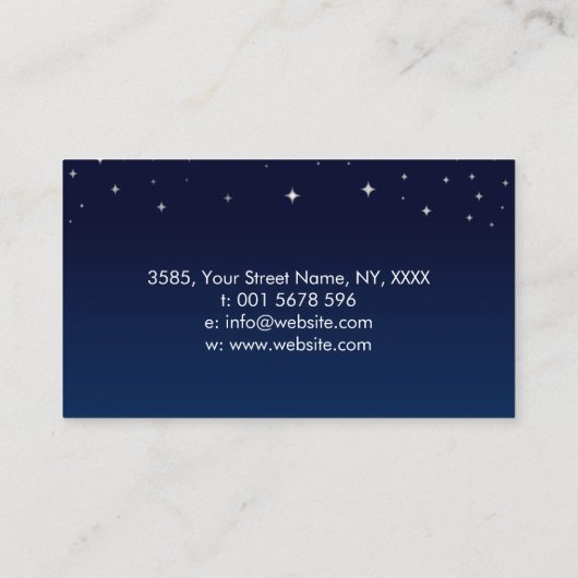 Carte De Visite Fleur Lotus - Géode Agate Bleu (Dos)