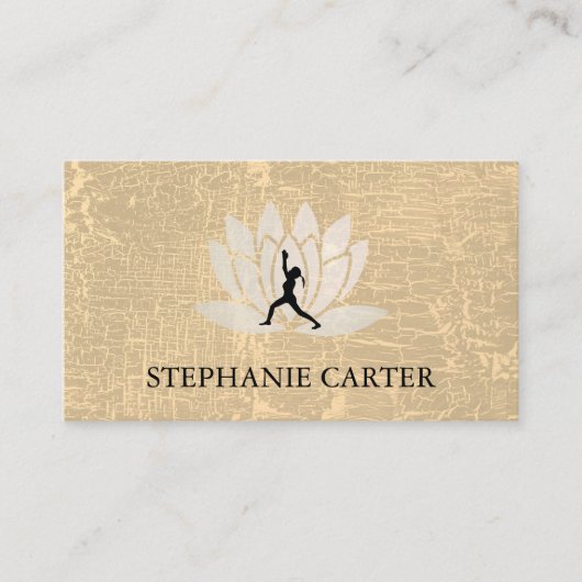 Carte De Visite Fleur Lotus | Instructeur de yoga (Devant)