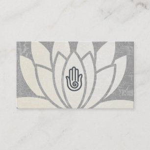 Carte De Visite Fleur Lotus   Main   Instructeur de yoga