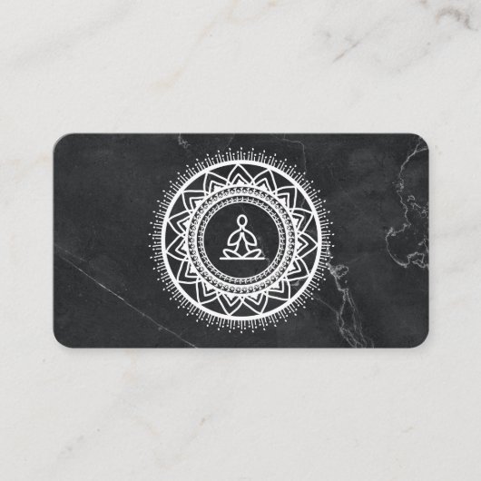 Carte De Visite Fleur Lotus | Méditation | Professeur de yoga (Devant)