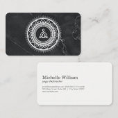 Carte De Visite Fleur Lotus | Méditation | Professeur de yoga (Devant / Derrière)