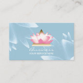Carte De Visite Fleur Lotus moderne Élégant Spa & Salon (Devant)