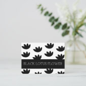 Carte De Visite Fleur Lotus noire (Debout devant)