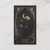Carte De Visite Fleur Luxueuse | Fleur de Lune Céleste (Devant)
