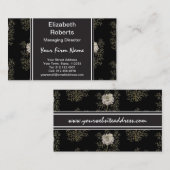 Carte De Visite Fleur médiévale mystérieuse (Devant / Derrière)