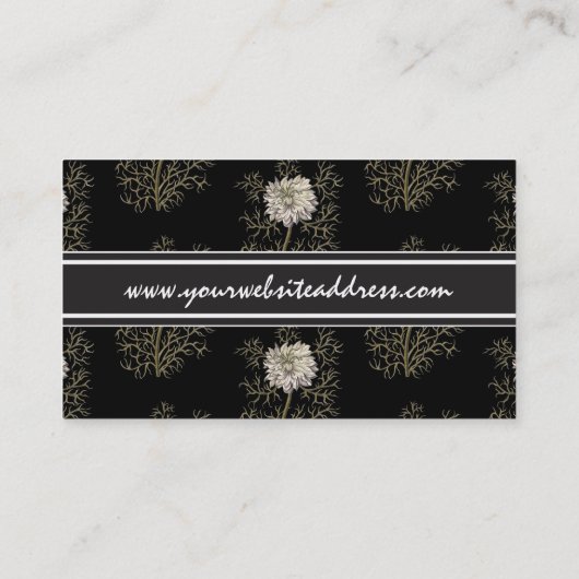 Carte De Visite Fleur médiévale mystérieuse (Dos)