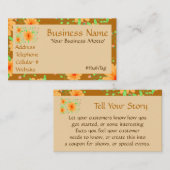 Carte de visite Fleur Miel Et Amande Grillée (Devant / Derrière)