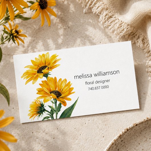 Carte De Visite Fleur Minimaliste