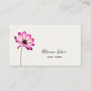 Carte De Visite Fleur minimaliste simple d'élégance