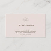 Carte De Visite Fleur Minuscule Minimaliste (Devant)