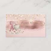 Carte De Visite Fleur Mixer, Confetti Or, Brosse (Devant)