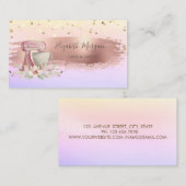 Carte De Visite Fleur Mixer, Confetti Or, Brush Stroke Ombre (Devant / Derrière)