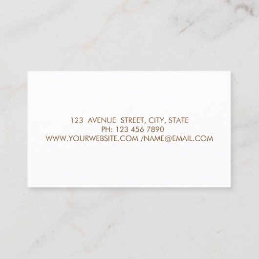 Carte De Visite Fleur Mixer, Points Or, Brosse (Dos)