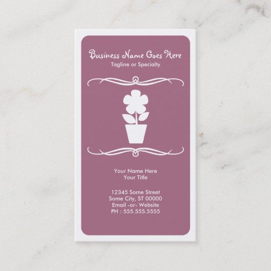 Carte De Visite fleur mod (Devant)
