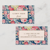 Carte De Visite Fleur Moderne Chic (Devant / Derrière)