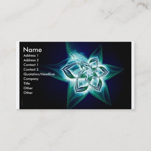 Carte De Visite fleur mystique (Devant)