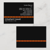 Carte De Visite Fleur - Noir (Devant / Derrière)