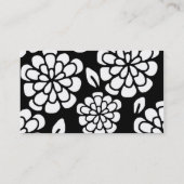 Carte de visite Fleur Noir & Blanc (Dos)