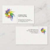 Carte De Visite Fleur numérique | Naturel transparent (Devant / Derrière)