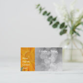 Carte De Visite fleur orange dans le gris (Debout devant)