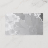 Carte De Visite fleur orange dans le gris (Dos)