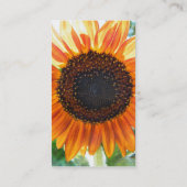 Carte De Visite Fleur orange de tournesol (Dos)