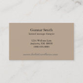 Carte de visite Fleur Pacifique, Latte (Dos)