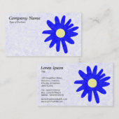 Carte De Visite Fleur papier - Bleu (Devant / Derrière)