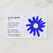 Carte De Visite Fleur papier - Bleu (Dos)