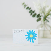 Carte De Visite Fleur papier - bleu ciel (Debout devant)