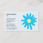 Carte De Visite Fleur papier - bleu ciel (Dos)